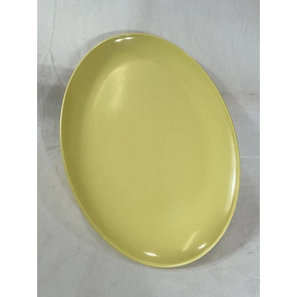 Vintage Yellow Watertown Lifetime Ware Melamine Heavy Duty Serving Platter